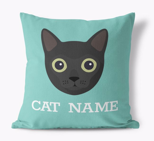 {dogsName}'s Icon: Personalised {breedCommonName} Canvas Cushion 